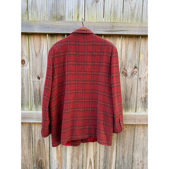 Vintage red plaid wool blaze - Picture 7 of 9